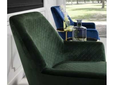 Sillón de diseño tapizado en terciopelo verde - AALST VERDE