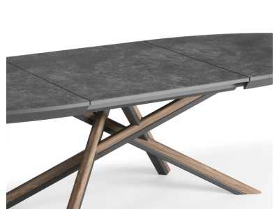 Oval extendable dining table with ceramic top - LYON