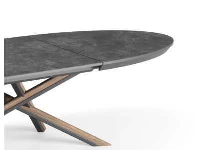 Oval extendable dining table with ceramic top - LYON