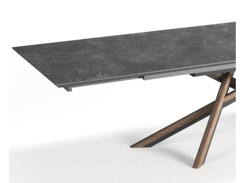 Extendable rectangular table with ceramic top - LYON RECTANGULAR