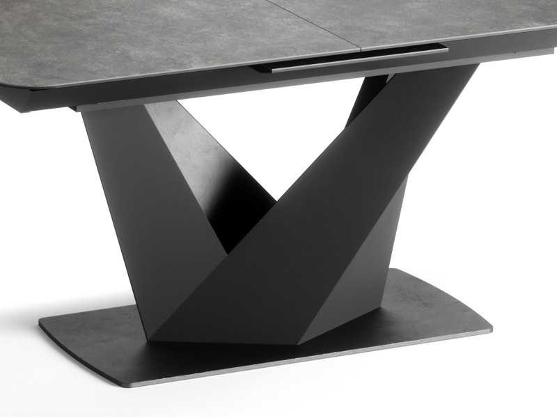 Extendable dining table with ceramic top and steel base - BREST