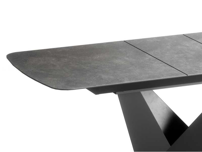 Extendable dining table with ceramic top and steel base - BREST