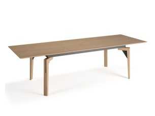 Extendable table in oak wood with steel details - ANNABELLA 2