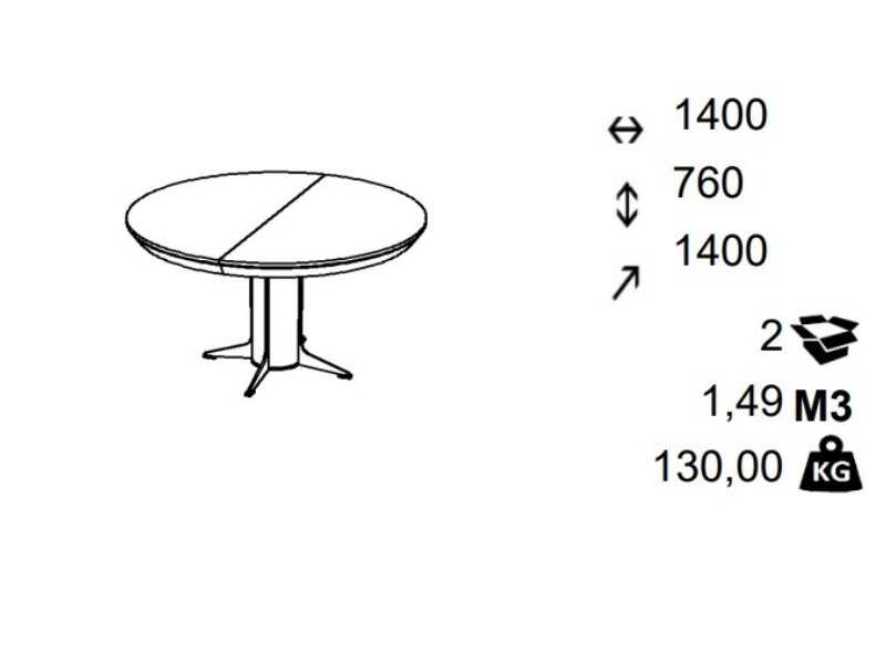 Extendable round table in oak with steel - ALFIA REDONDA
