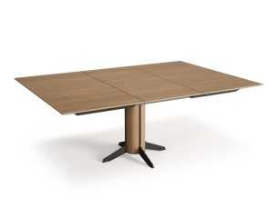 Table carrée extensible en chêne et acier - ALFIA CUADRADA 2