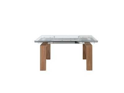 Mesa de comedor extensible con tapa de cristal templado - ERIKA Mesa de comedor extensible con tapa de cristal templado - ERIKA