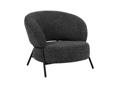 Upholstered armchair with lacquered steel structure - ALFA A