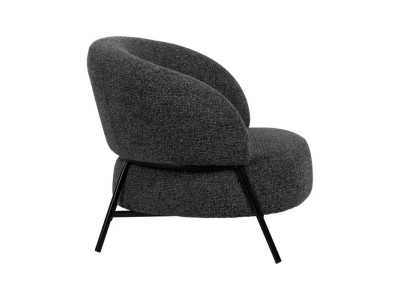 Upholstered armchair with lacquered steel structure - ALFA A