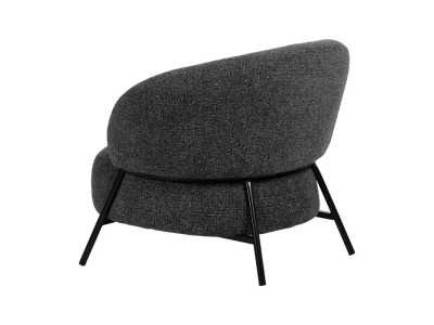 Upholstered armchair with lacquered steel structure - ALFA A