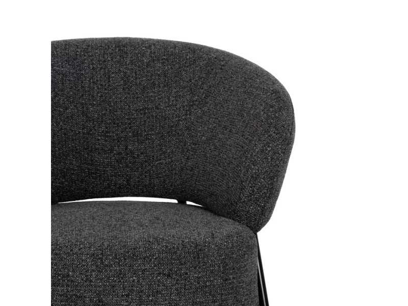 Upholstered armchair with lacquered steel structure - ALFA A