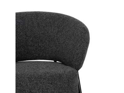 Upholstered armchair with lacquered steel structure - ALFA A