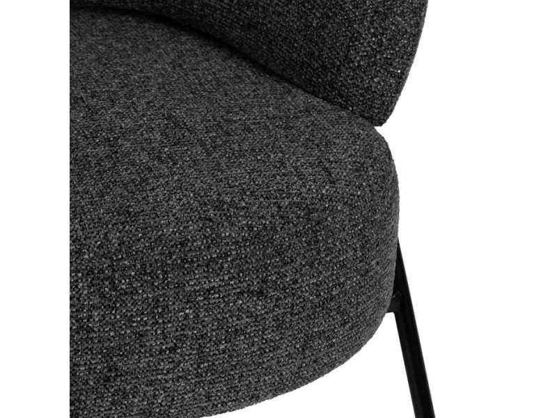 Upholstered armchair with lacquered steel structure - ALFA A