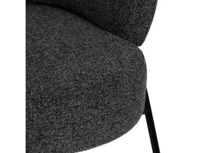 Upholstered armchair with lacquered steel structure - ALFA A