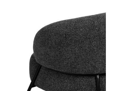 Upholstered armchair with lacquered steel structure - ALFA A