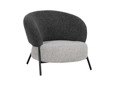 Fauteuil tapissé avec structure en acier laqué - ALFA B