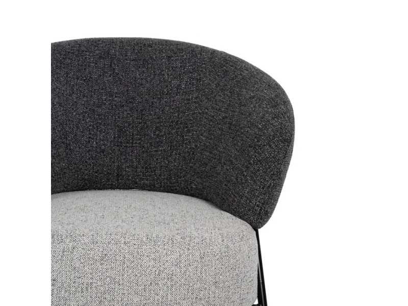 Fauteuil tapissé avec structure en acier laqué - ALFA B