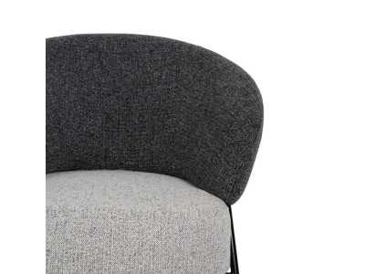 Sillón tapizado con estructura en acero lacado - ALFA