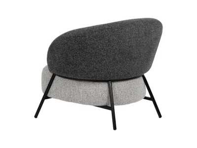 Fauteuil tapissé avec structure en acier laqué - ALFA B