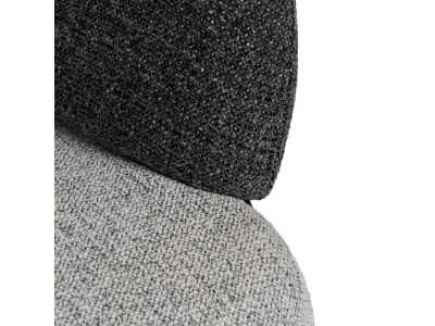 Fauteuil tapissé avec structure en acier laqué - ALFA