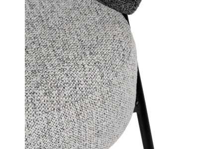 Sillón tapizado con estructura en acero lacado - ALFA