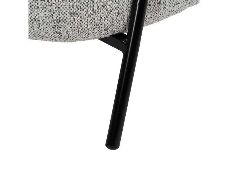 Sillón tapizado con estructura en acero lacado - ALFA