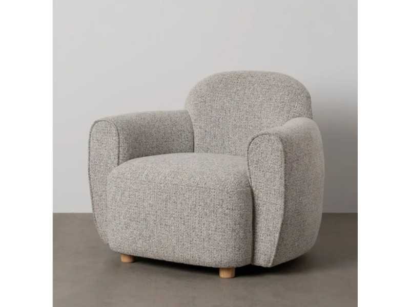 Fauteuil tapissé design vintage - ABACO 1