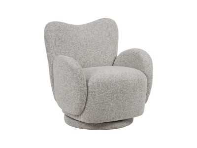Sillón giratorio tapizado de diseño vintage - ABACO 2