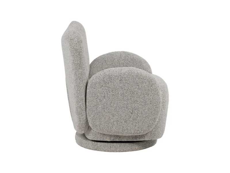 Fauteuil pivotant tapissé design vintage - ABACO 2