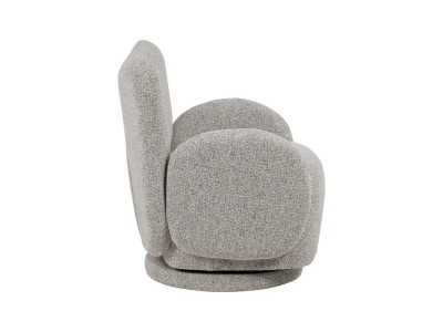 Vintage design upholstered swivel armchair - ABACO 2