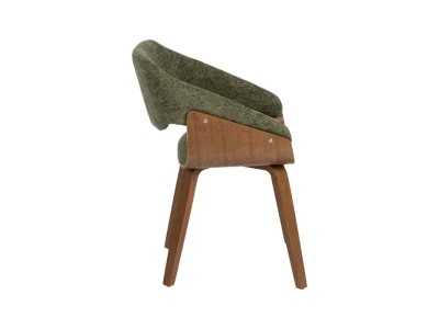 Upholstered designer chair with wooden structure - ALFA VERDE