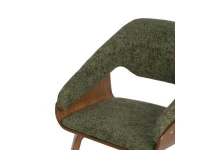 Upholstered designer chair with wooden structure - ALFA VERDE