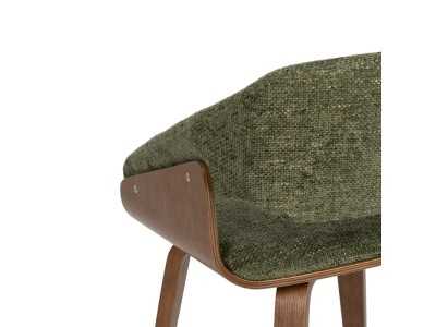 Upholstered designer chair with wooden structure - ALFA VERDE