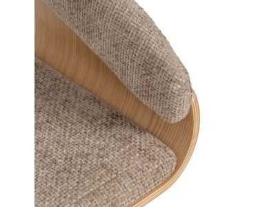 Silla de diseño tapizada con estrutura de madera - ALFA BEIGE