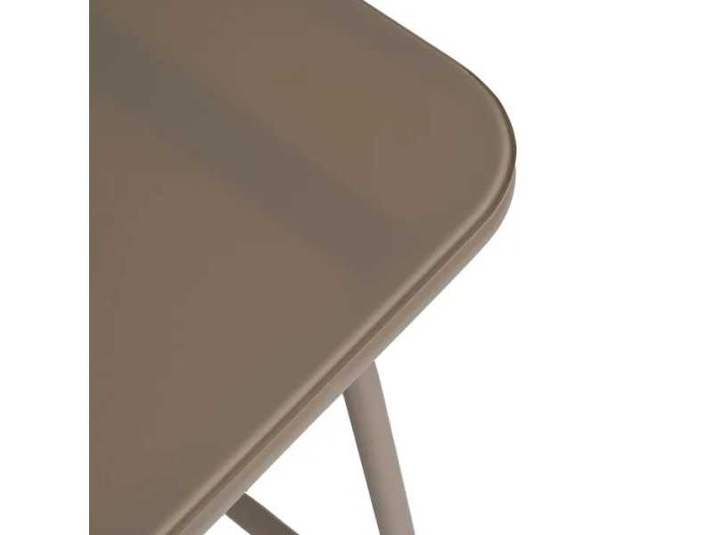 Garden set in taupe lacquered steel - ACKE TAUPE