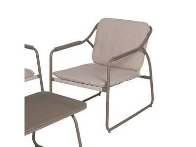 Garden set in taupe lacquered steel - ACKE TAUPE Garden set in taupe lacquered steel - ACKE TAUPE