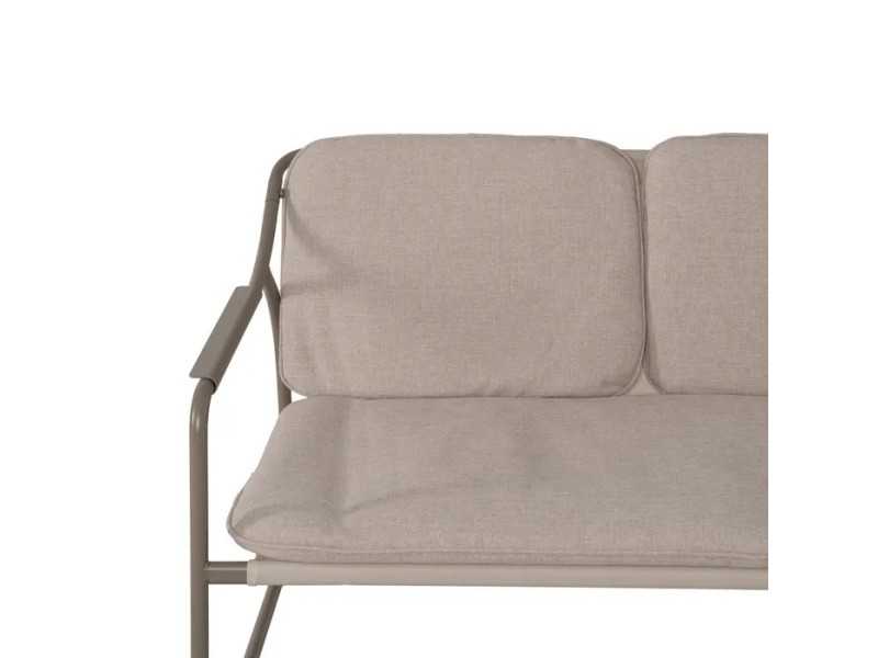 Garden set in taupe lacquered steel - ACKE TAUPE