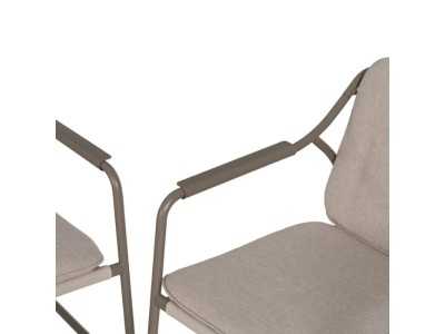 Garden set in taupe lacquered steel - ACKE TAUPE Garden set in taupe lacquered steel - ACKE TAUPE