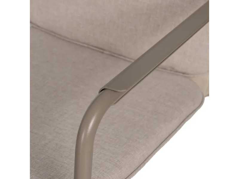 Garden set in taupe lacquered steel - ACKE TAUPE