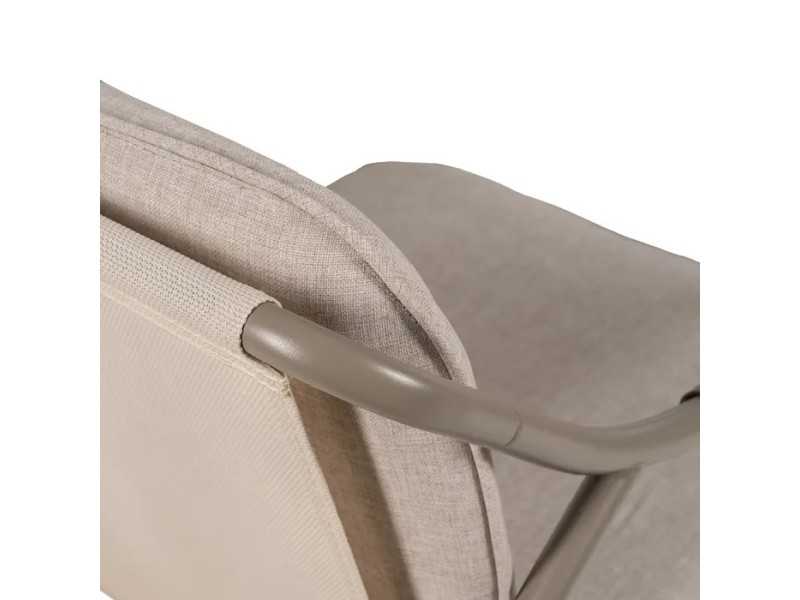 Garden set in taupe lacquered steel - ACKE TAUPE