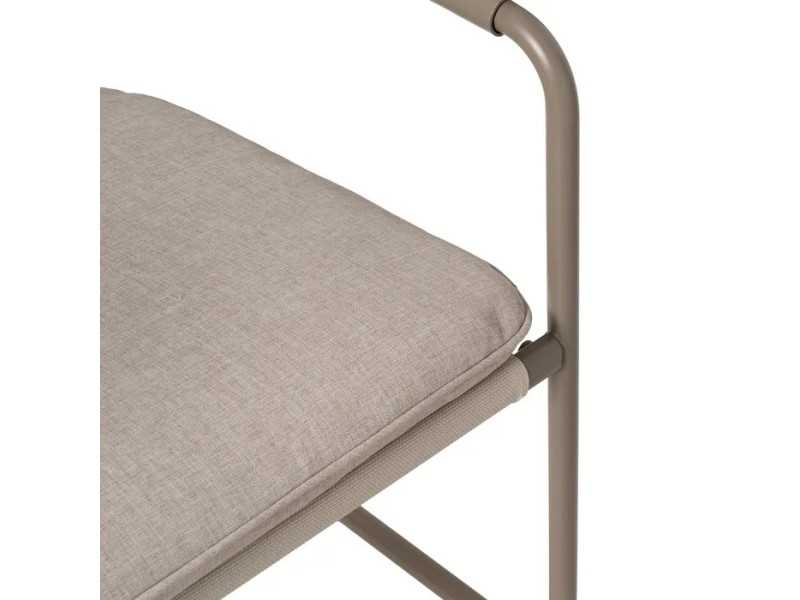 Garden set in taupe lacquered steel - ACKE TAUPE