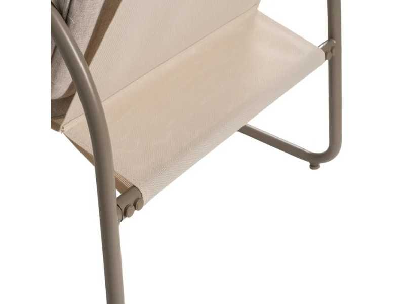Garden set in taupe lacquered steel - ACKE TAUPE