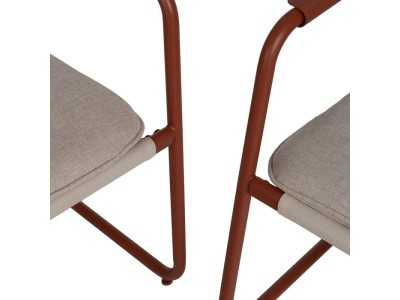 Garden set in terracotta lacquered steel - ACKE TERRACOTA