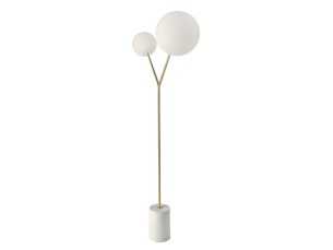 Lampadaire en acier inoxydable et socle en marbre - LUGAND 2 2