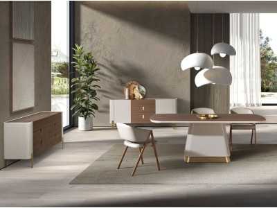 Table design à plateau fixe et rectangulaire - AINI Table design à plateau fixe et rectangulaire - AINI