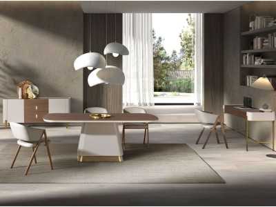 Table design à plateau fixe et rectangulaire - AINI Table design à plateau fixe et rectangulaire - AINI