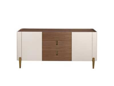Design sideboard in walnut and lacquered wood - AINI