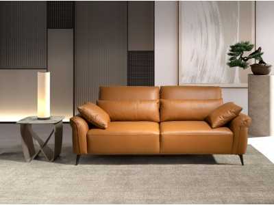 Mesa auxiliar con tapa de mármol porcelánico y patas en acero lacado - AMAYA