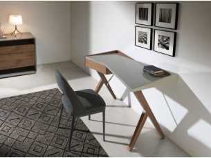 Design desk in walnut with lacquered top - ALEXANDRE 2