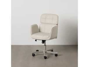 Office chair with wheels upholstered in synthetic leather - COTO A 2