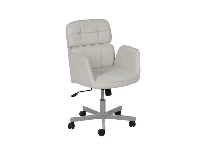 Office chair with wheels upholstered in synthetic leather - COTO A